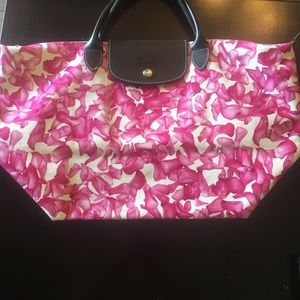 Le Pliage Tote Limited Edition Pink Floral Print